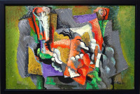 Ilja Šavel - Zátiší  se sklenicí - originál